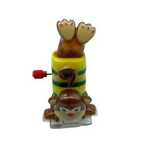 Vtg Hand Stand Hand Walking Monkey Walker Wind-Up Chimpanzee Figure Toy 3" WORKS